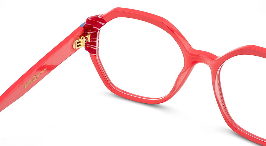Das Bild zeigt die Korrektionsbrille THEIA RDBL von der Marke Etnia Barcelona in rot